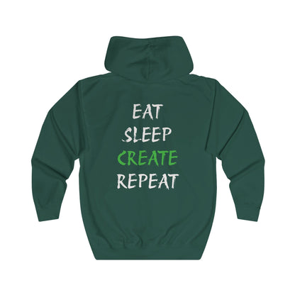 Eat Sleep Create Repeat Full Zip Hoodie