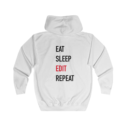 Eat Sleep Edit Repeat Full Zip Hoodie