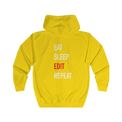 Eat Sleep Edit Repeat Full Zip Hoodie