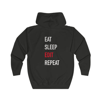 Eat Sleep Edit Repeat Full Zip Hoodie