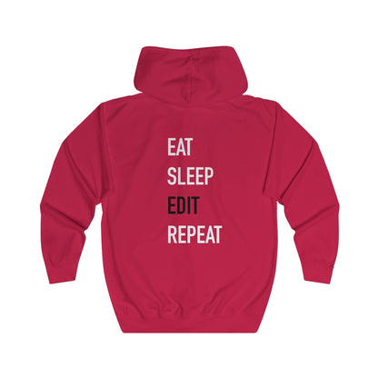 Eat Sleep Edit Repeat Full Zip Hoodie