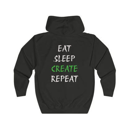 Eat Sleep Create Repeat Full Zip Hoodie