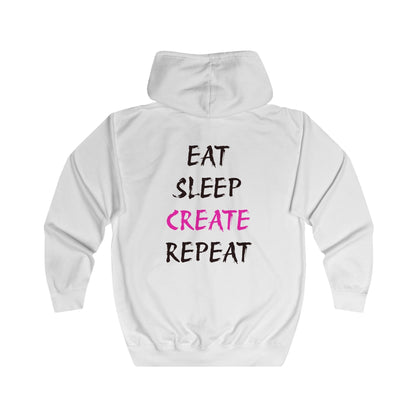 Eat Sleep Create Repeat Full Zip Hoodie